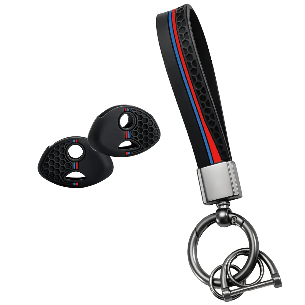 For BMW K1200R K1200S R1200RT K1300R K1300S S1000RR F650GS F800GS F800ST Silicone Motorcycle Keyring Key Chain Cover Case Shell