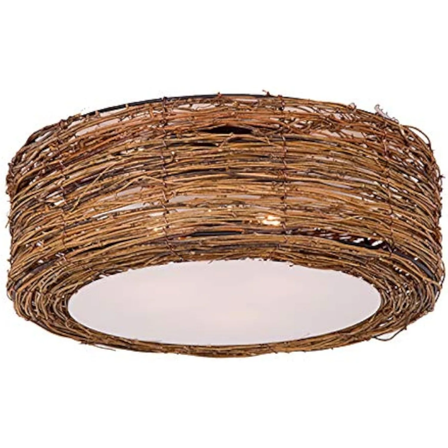 

Retro Chandelier Ceiling Light Rustic Style Home LED Lighting Lamp Pure Hand-Woven Natural Bamboo Wicker Rattan Fixture