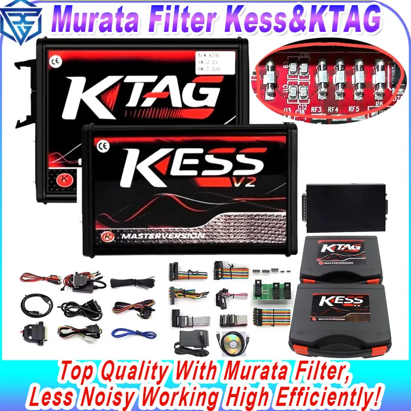 

Online EU Red Murata Filter Kess V2 V2.80 V5.017 & KTAG V7.020 4 LED OBD2 Car Truck ECU Chip Tuning Kit Unlimited Repair Kit