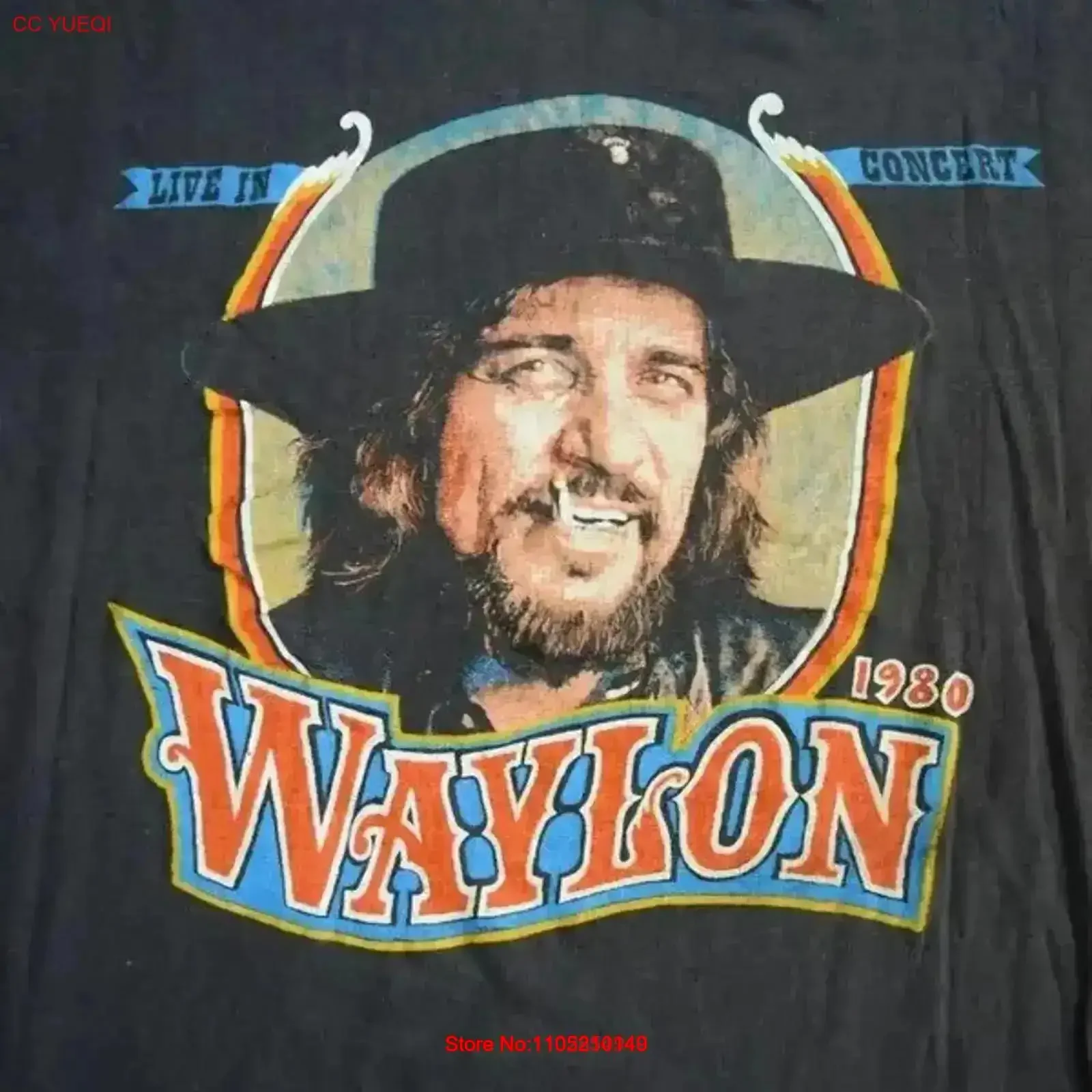 Waylon Jennings Funny Music T Shirt Country Apparel For Fan vintage Washed Versatile Top Everyday Wear Stretched Slightly