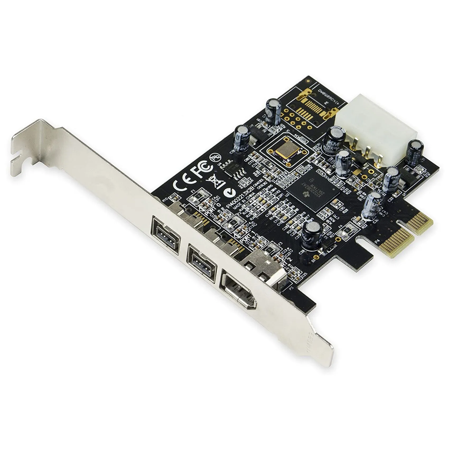 Supernew SY-PEX30016 3 Port IEEE 1394 Firewire 1394B & 1394A PCIe 1.1 X1 Card TI XIO2213B Chipset Requires Legacy Driver