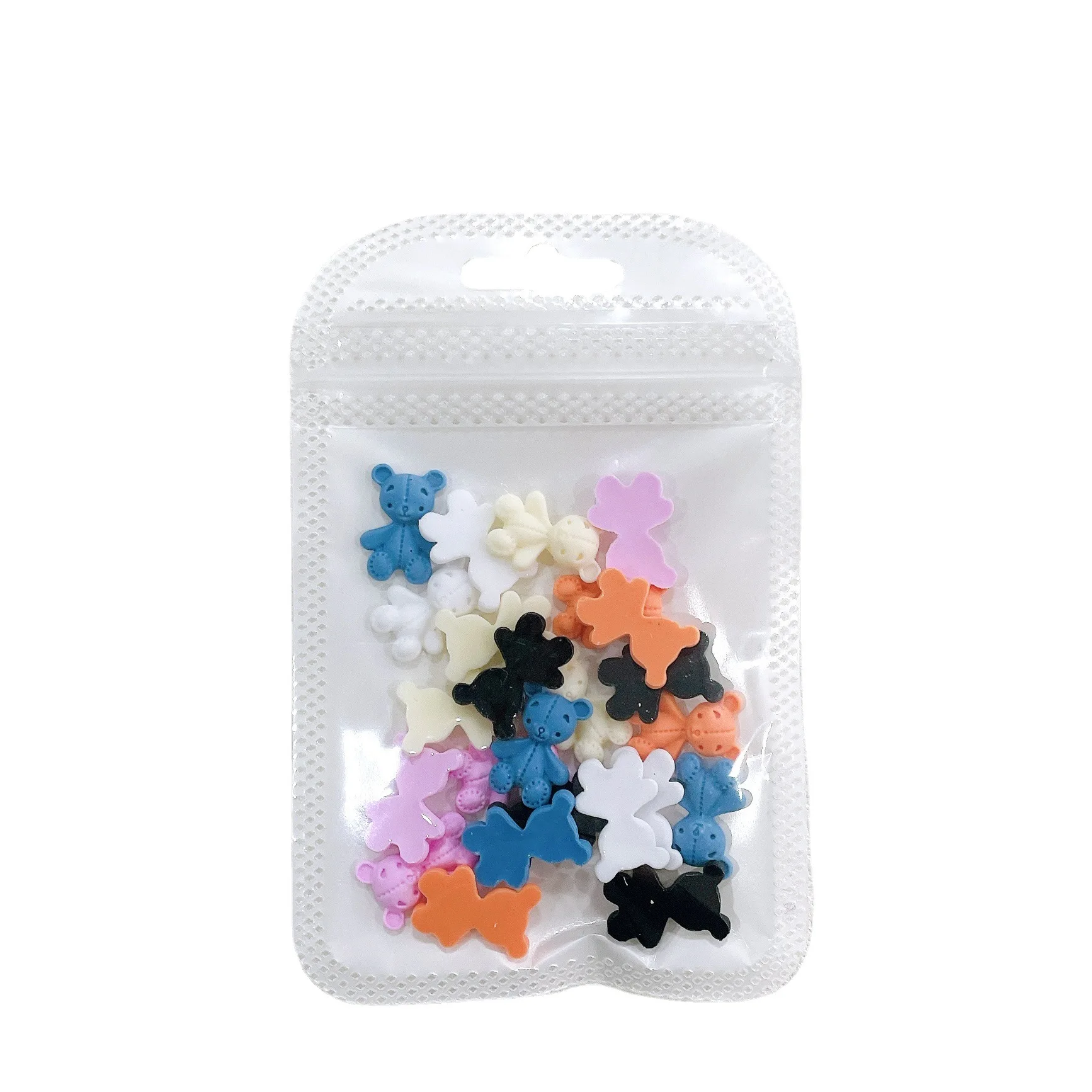 60PCS Kawaii Bear Nail Accessories Charms Parts Cute Cartoon Design 3D Resin Nail Art Decoration Supplies Mancure Decor Product