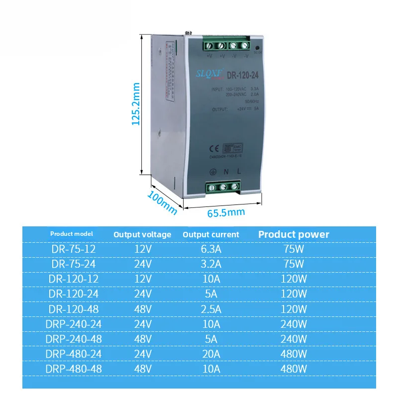Industrial Power Supplier input 220V output  24V current 1A ,5A ,10A , CE , automation industrial