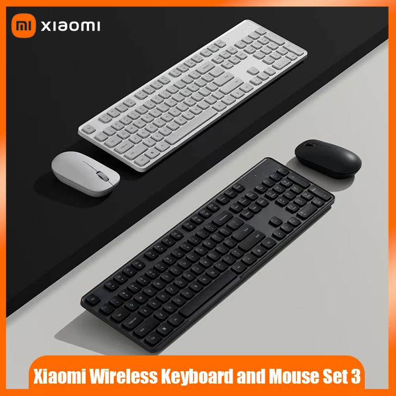 

Xiaomi Wireless Keyboard and Mouse Set 3 2.4G Wireless Slim and Quiet Business Office Use Plug and Play