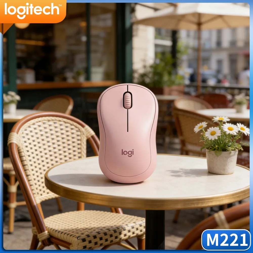 Logitech M221 Wireless Silent Office Mouse,Nano USB Included,18‑Month Battery,Low‑Sound Buttons,For Laptop PC Home Study