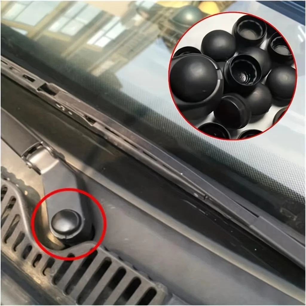 2PCS Car Windshield Wiper Arm Nut Bolt Cover, Fits VW Passat B5 B6 B7, Golf MK4 MK5 MK6 MK7, Polo, Jetta, Tiguan New Models view 3
