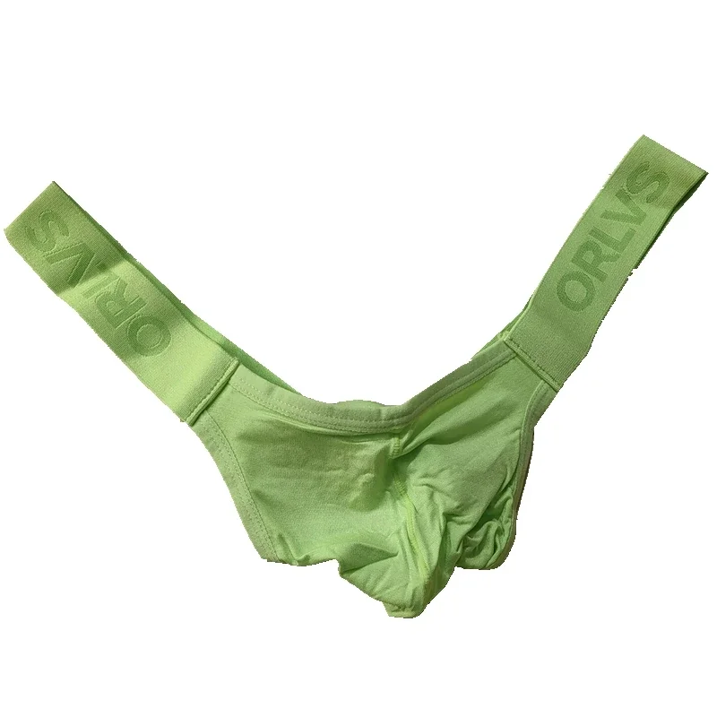 

Simple ORLVS low waist beltless thong modal close-fitting breathable hip lift double thong male OR6207