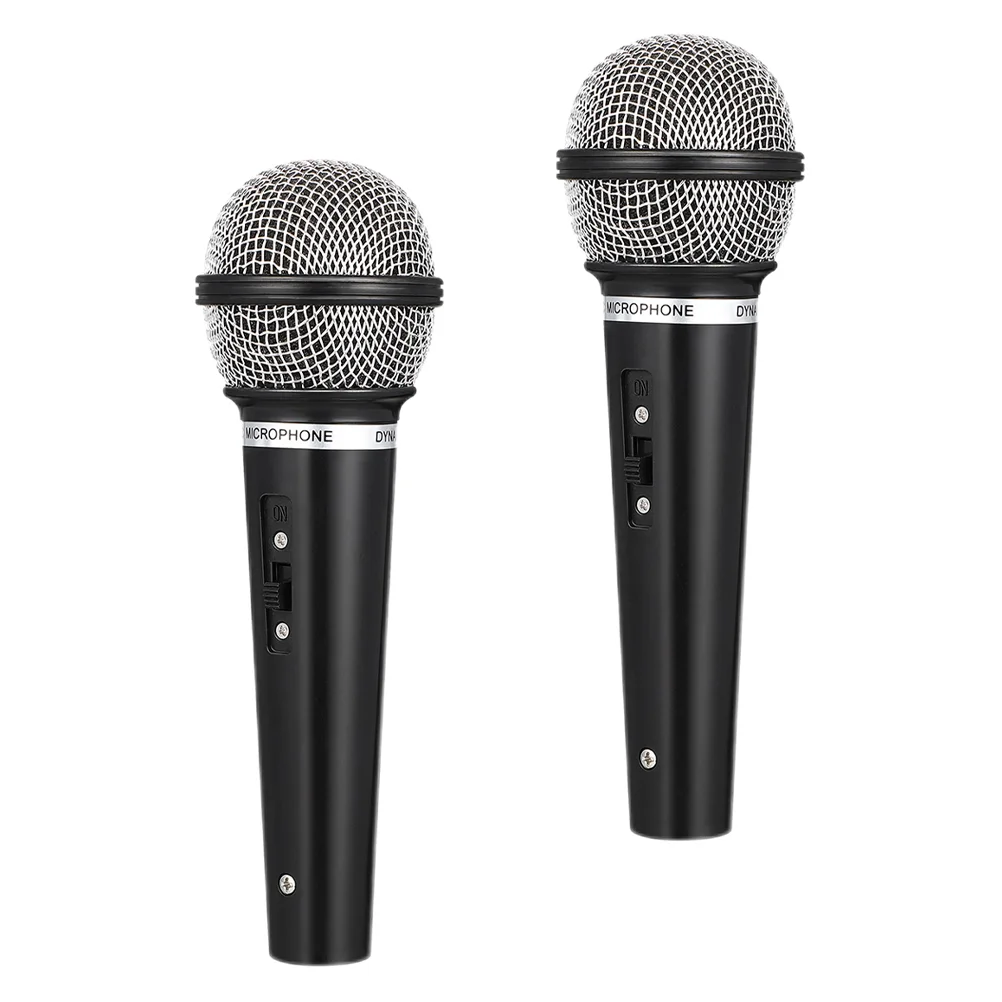 Fake Microphone Children Props Microphones Plastic Simulated Toy Karaoke Machine Black Simulation