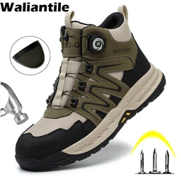 Waliantile Indestructible Safety Work Boots For Men Male Construction Working Shoes Steel Toe Puncture Proof Safety Footwear Man