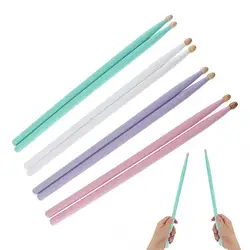 1 çift renkli akçaağaç ahşap bagetler 5A müzik grubu Drumsticks 4 renk isteğe bağlı