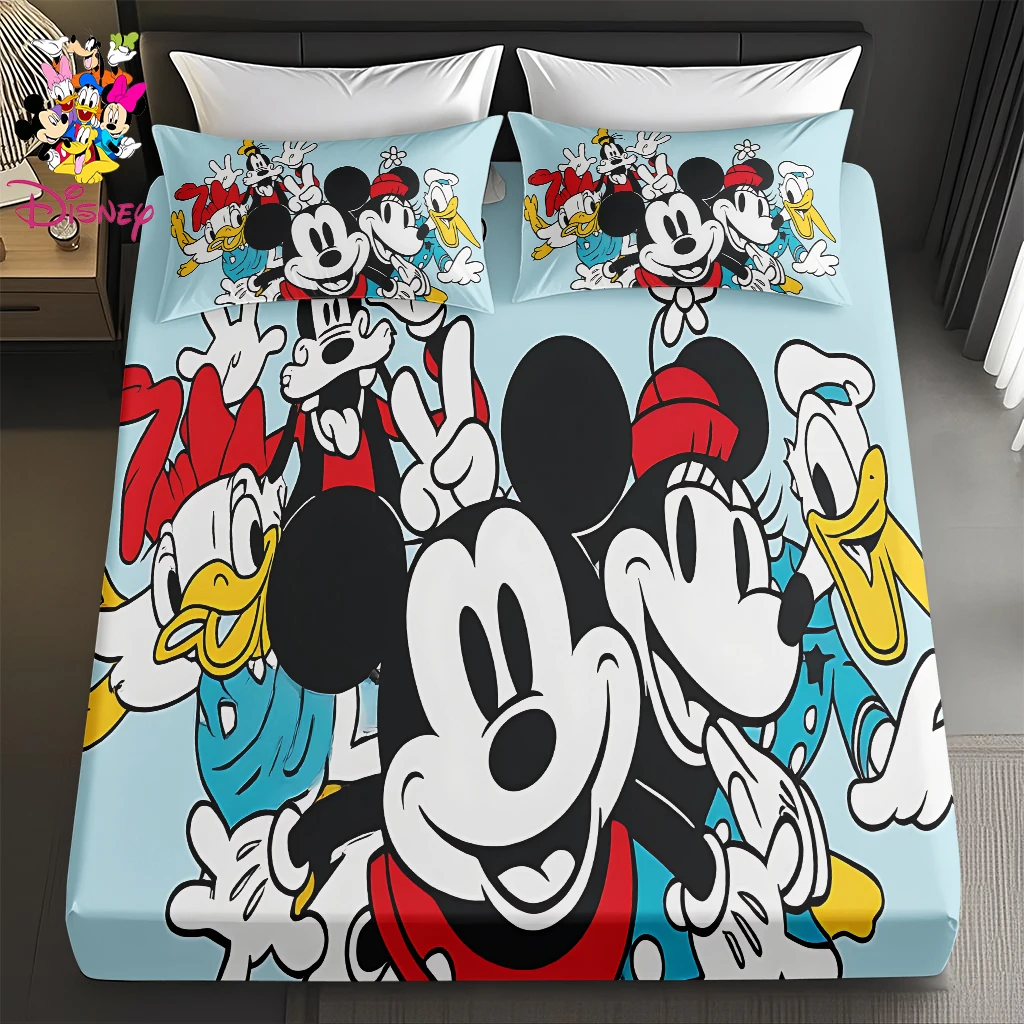 2/3 قطعة ديزني ميكي ماوس عصابة الاحتفال جمع المجهزة ورقة مجموعة 100% البوليستر لينة وقابلة للغسل في الغسالة النسيج