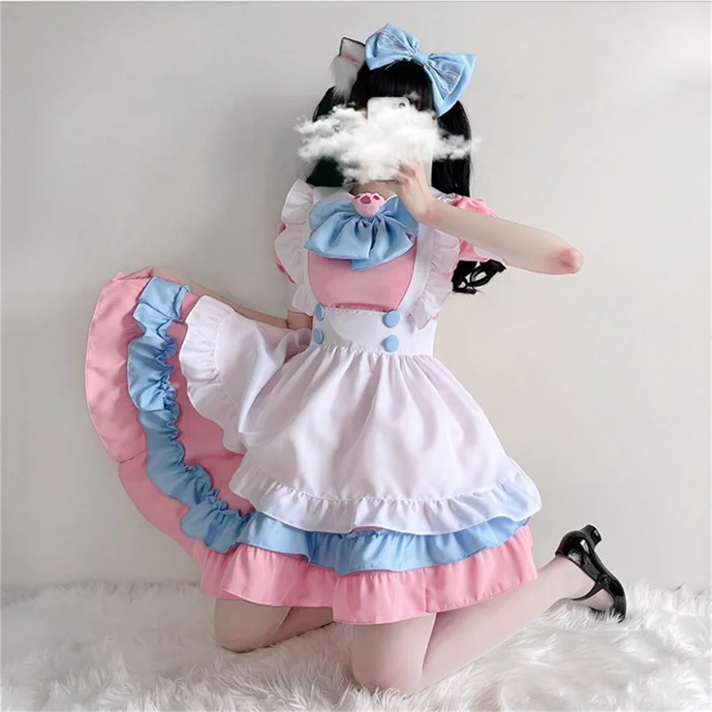 Women Anime Maid Outfit Cosplay Lolita Skirt Two-dimensional Costume Dress Sets