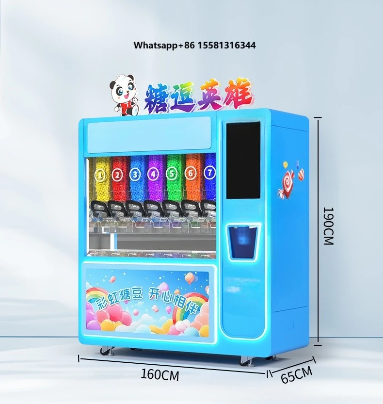 Unmanned Self-Service Three-in-One Vending Machine for Chocolate Beans Candy Gifts Egg Twisting Touch Screen 14kg Capacity