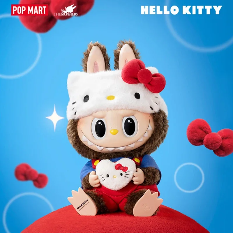 

POPMART LABUBU THE MONSTERS x HELLO KITTY Серия виниловых плюшевых кукол: Слепая коробка, Загадочная коробка, Игрушки, Украшения, Фигурки, Настольные модели