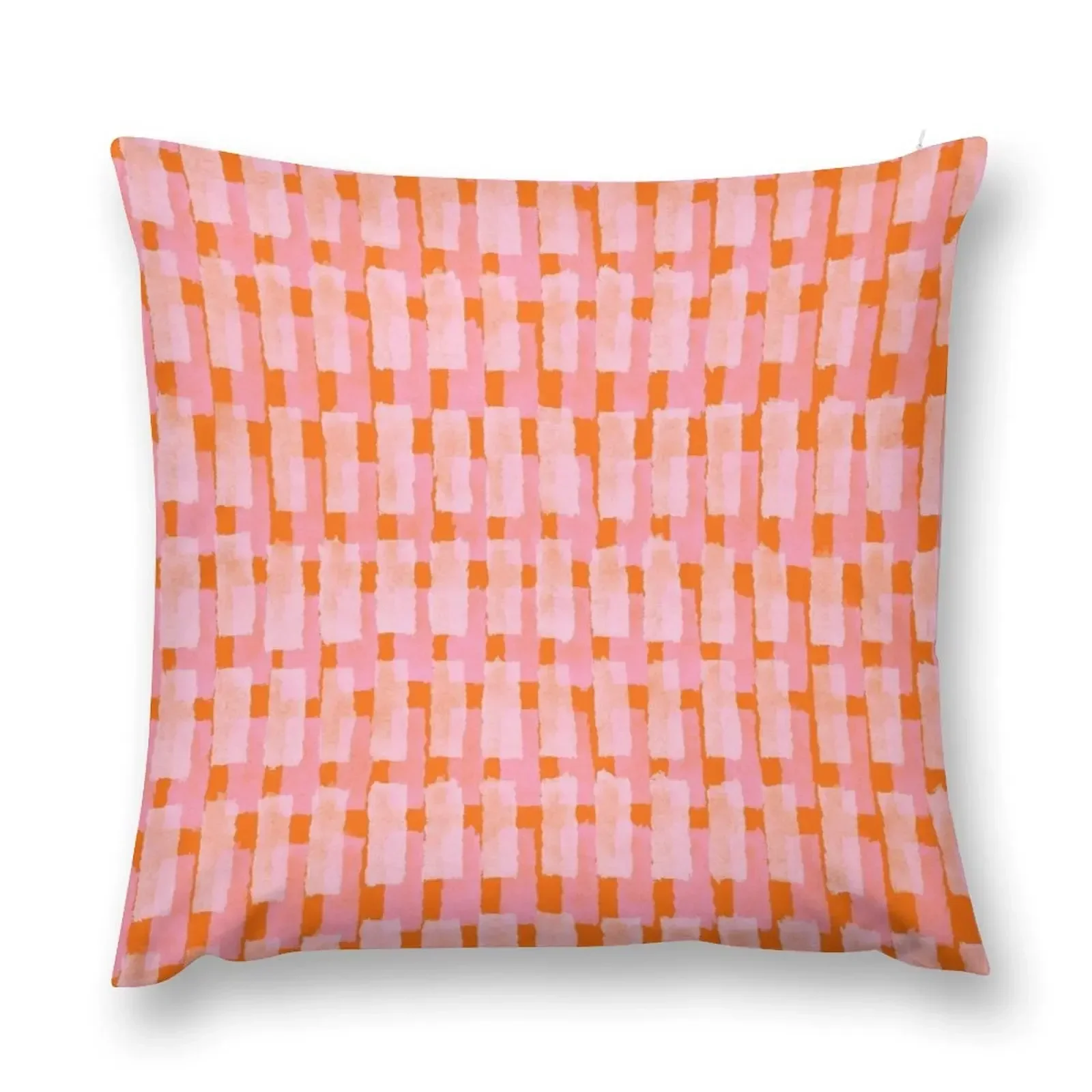 Pink and Orange, Brush Strokes, Geometric Throw Pillow Pillow Cases Decorative Sofa Cushion Christmas Cushion For Home pillow