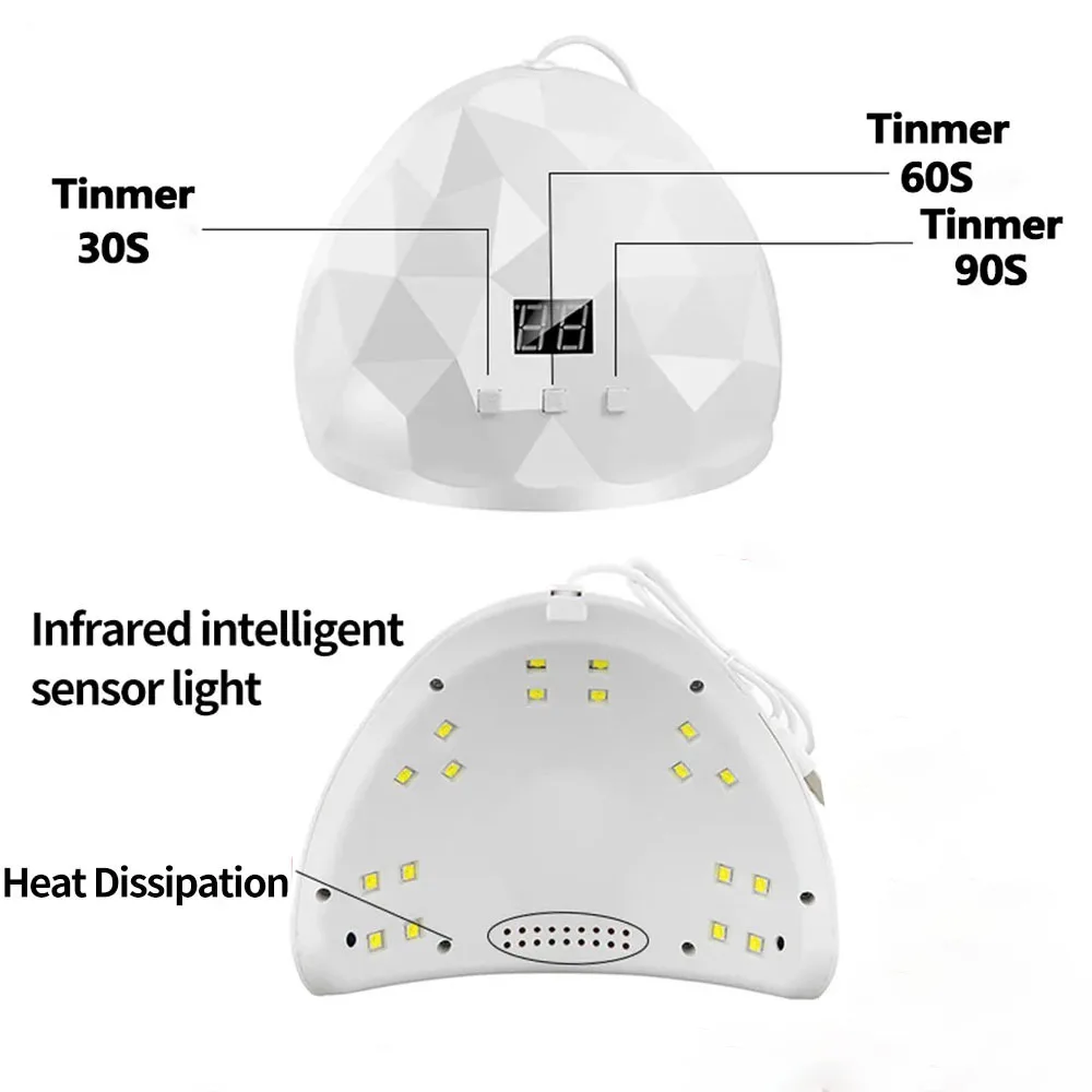 UV-Nagellamp Led Licht Voor Nagels Ogen Bescherming UV-Lamp Voor Gel Nagels Gel Nagellak Uitharding Droger Thuissalon Tool