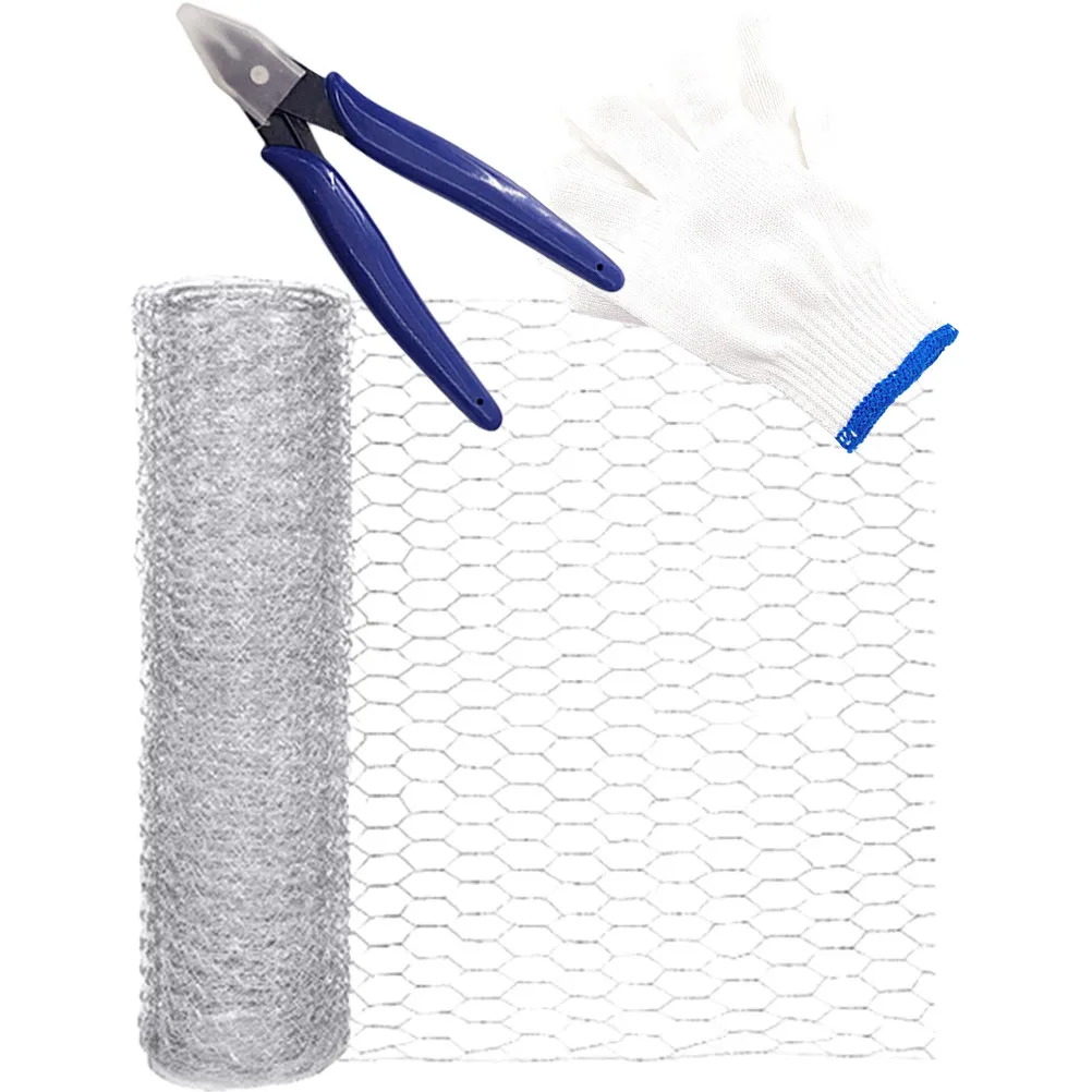 1Set Hexagonal Wire Netting Chicken Netting Wire Mesh Galvanized Long Wide for Garden Fencing Crafts Floral Arrangements