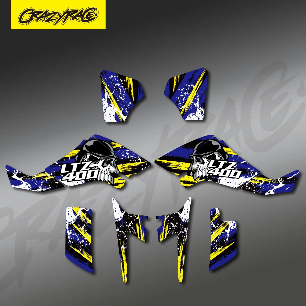 Kit de pegatinas gráficas para motocicleta SUZUKI LTZ400 LTZ 400 KFX400 KXF 400 2003 2004 2005 2006 2007 2008, regalo personalizado