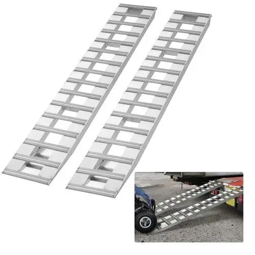 94” x 15” Heavy-Duty Aluminum Loading Ramps - 6000 lbs Capacity - Set of 2 for Trucks & Trailers