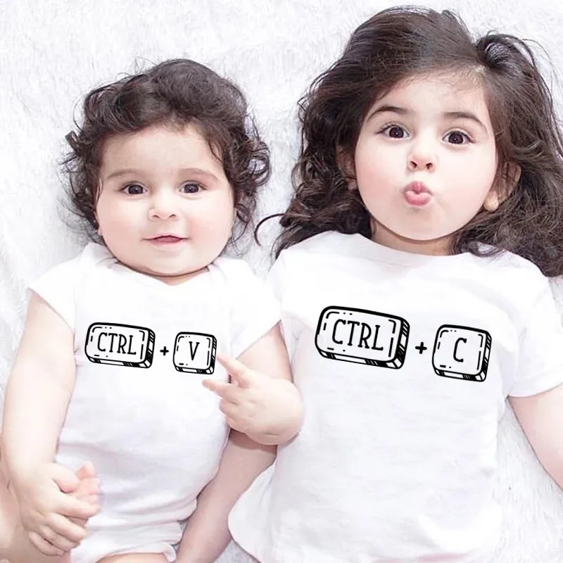 Ctrl C Ctrl V Mama und ich Familien-Matching-Outfits Lustige Copy-Paste-T-Shirts aus weicher Baumwolle für Vater, Mutter, Kinder und Babys – Detail 4