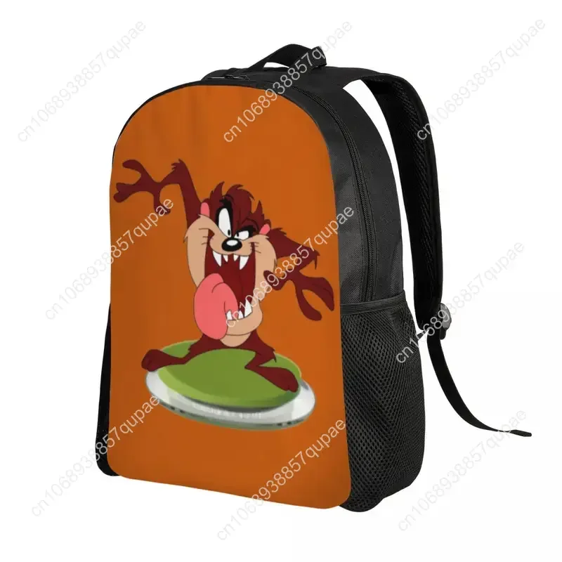 Custom Cartoon Taz Anime Backpacks for Women Men Waterproof School College Tasmanian Devil Bag Print Bookbag