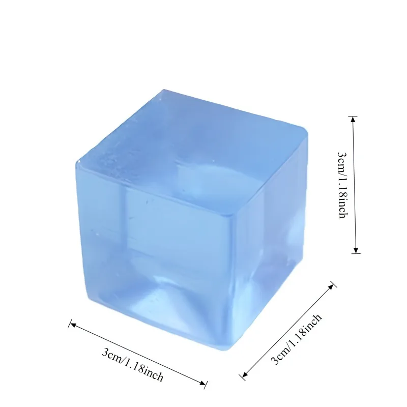 Simpatico cubo di ghiaccio Squishy Spremere Giocattoli Rilasciare lo stress Trasparente Piccolo blocco di ghiaccio Agitarsi Giocattolo Mini Spremere Giocattolo Regali di Natale