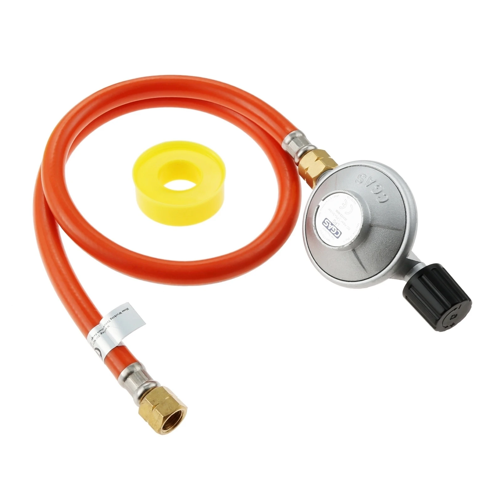 Regulador de estufa y parrilla para acampar al aire libre con manguera de 31,5 ", rosca izquierda G1/4", apto para botella de propano de 1lb y Cansiter de butano pequeño