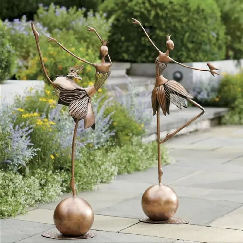 

Современная железная художественная статуя балерины, металлическая фигурка танцующей девушки, скандинавский стиль, домашний декор, скульптура для гостиной или рабочего стола