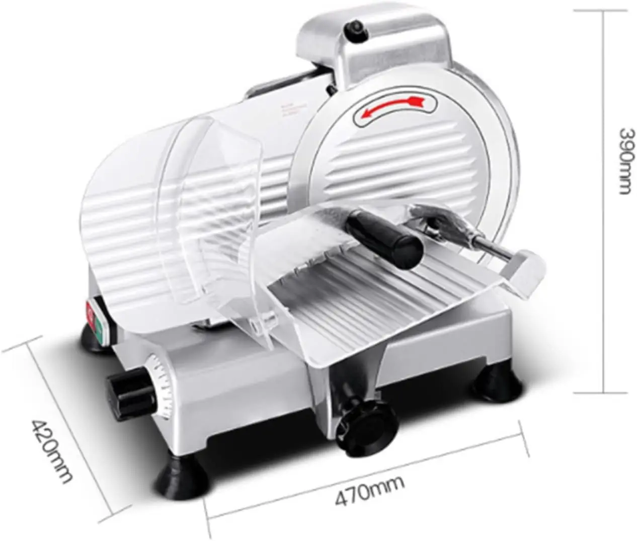 10 inch meat cutter semi-automatic bread meat cutter manual feeding meat cutter 240W/t high quality carbon adjustable thickness