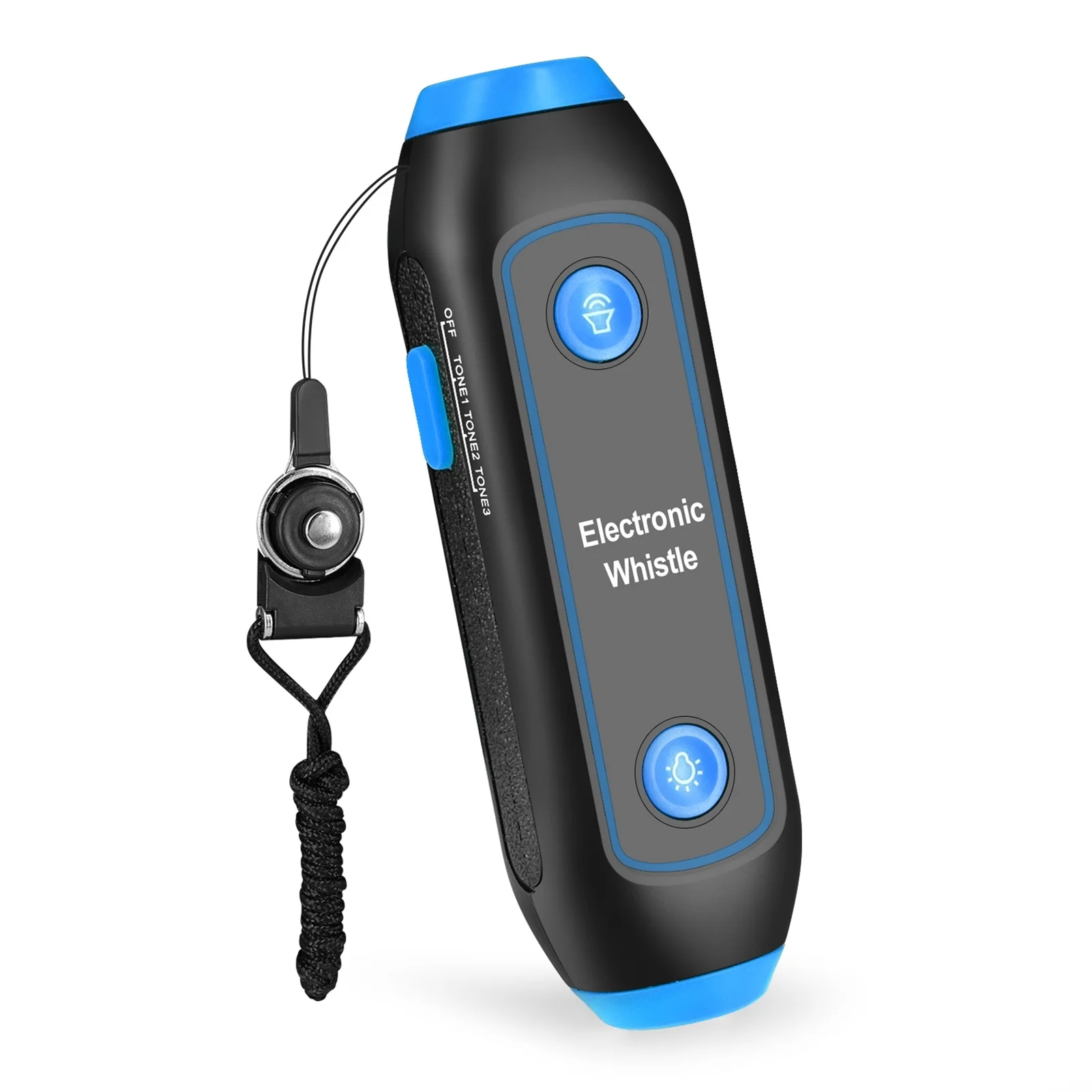 Electronic Whistle Handheld Electric Whistle with Lanyard SOS Light Flashlight for Coaches Referees P.E. Teacher