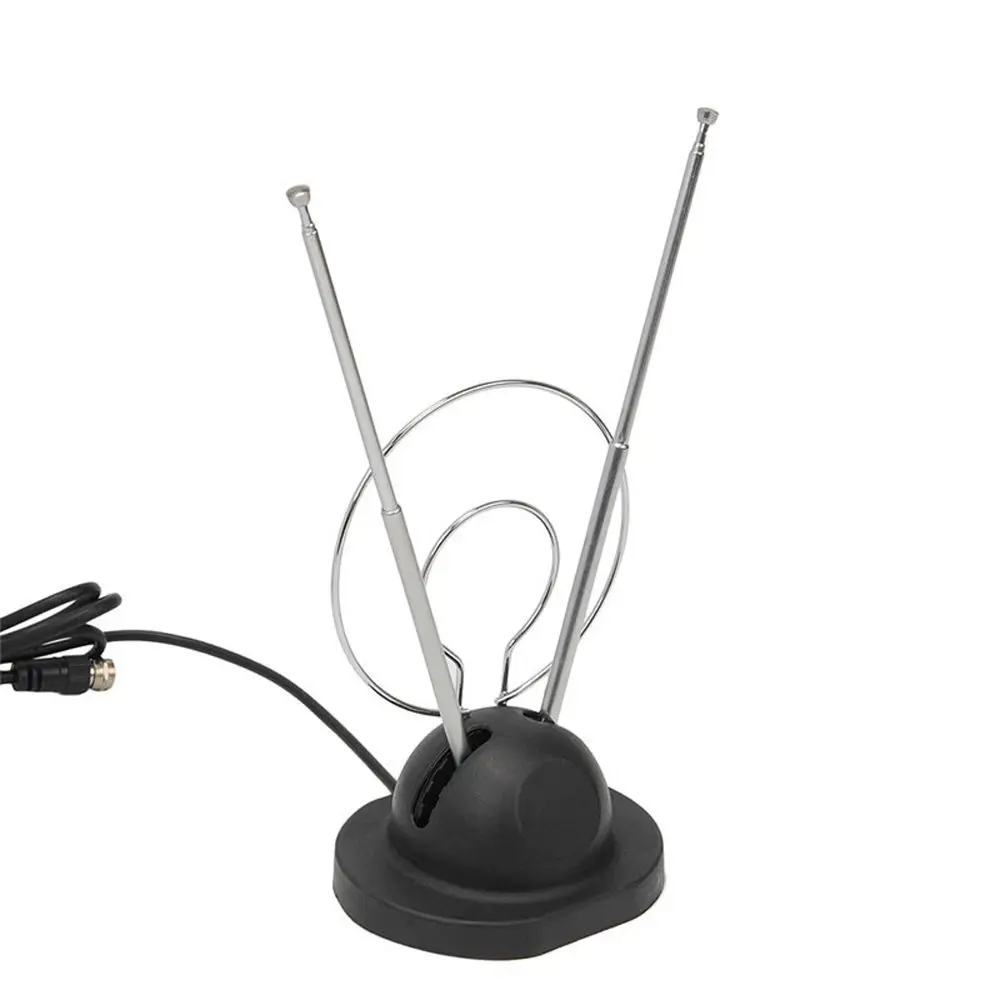 

Universal Antenna Indoor Rabbit Ear for Color TV UHF VHF HDTV Receive HDTV Signals with Zoom Function