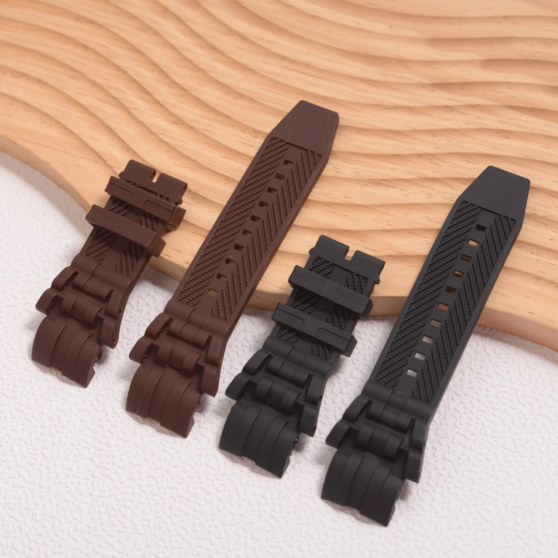 Black Rubber Silicone Black Dark Blue Watchband for Invicta Diving Male Reserve Sport Specific Lugs Watch Wristband Strap 26mm