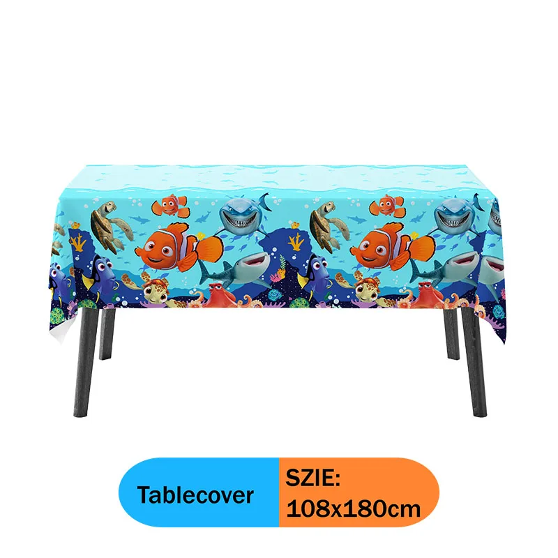 Nemo Theme Cute Party Supplie Paper Cup Paper Plate Tableware Swirls Chliden Happy Birthday Celebration Packing Decorate