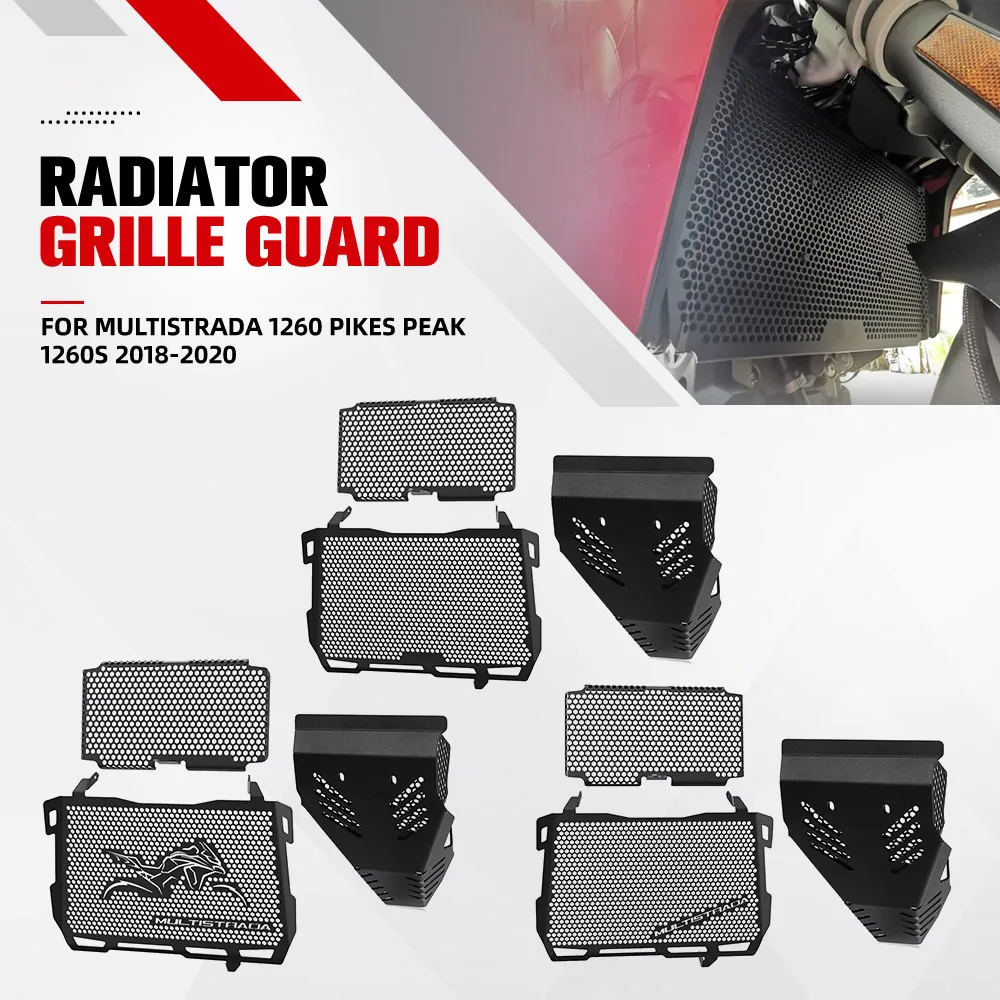 

For Ducati Multistrada 1260 Pikes Peak 1260S 2018-2020 Radiator Guard Tank Grill Shield Engine Cooler Bezel Protector Mesh Cover