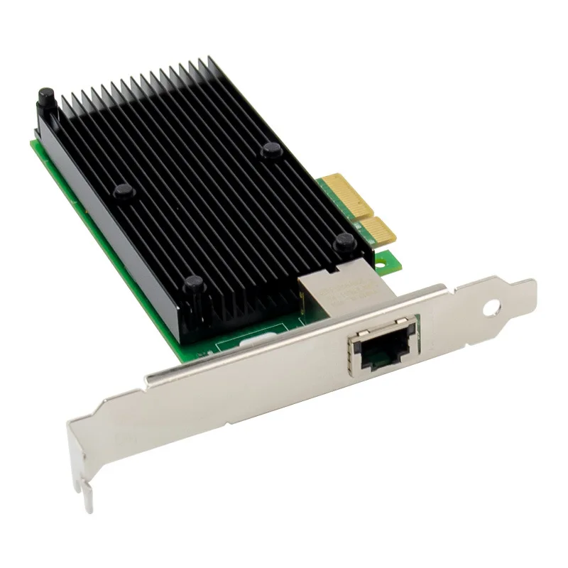 Tarjeta de red de servidor PCIE X4 10GbE RJ45 Pcie PCIe 10 Gigabit Ethernet adaptador de tarjeta de red Chip IntelX550 puerto único