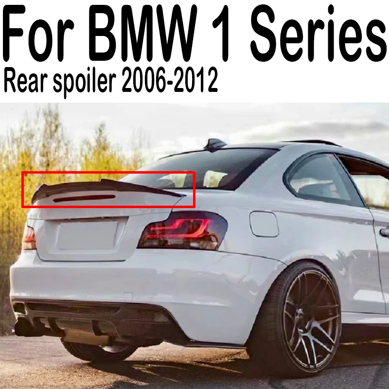 

For BMW 1 Series E82 E88 M4 Style Rear Trunk Lid Lip Spoiler Wings Car Exterior Tuning Accessories Part 2006 07 08 09 10 11 12