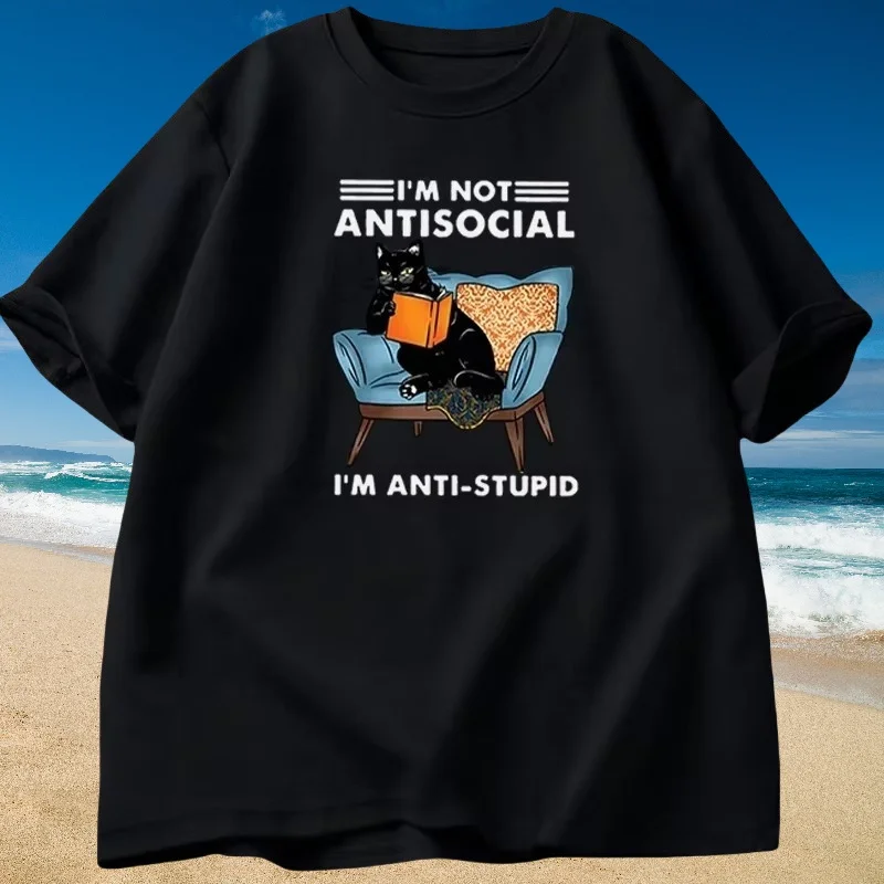 

T-shirts for men and women, animal print cotton round neck short sleeves, fashionable daily wear, machine washable