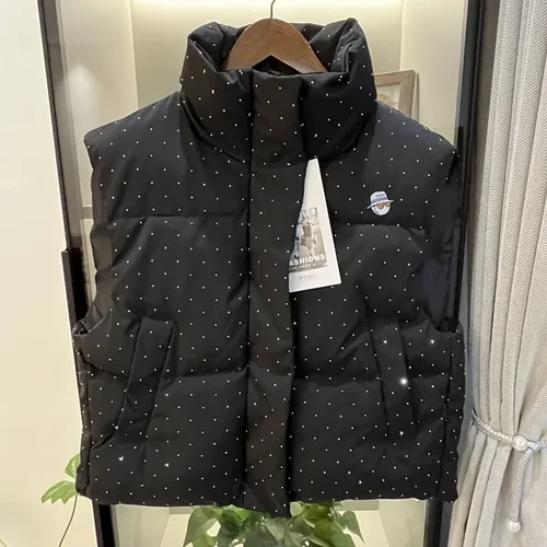 여성용 골프 의류, 럭셔리 브랜드 골프 조끼, 짧은 패딩 재킷, 바람막이 캐주얼 조끼, 가을, 겨울, 2024, 신상 