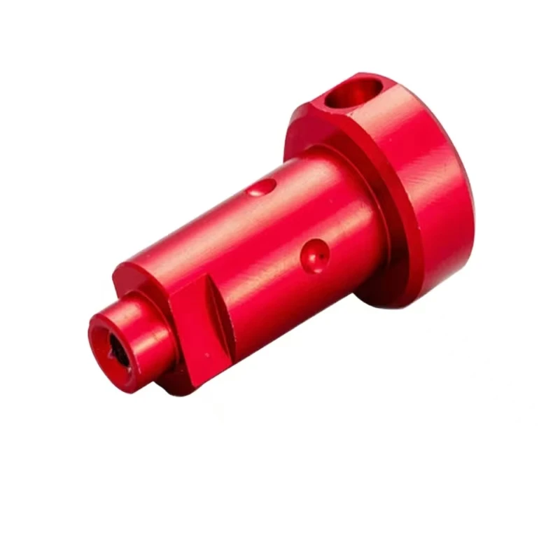 

Aluminum Alloy Piece Cnc Machine Machining Turning Part Service High-precision red connecting shaft with holes