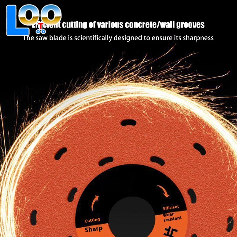 Dischi abrasivi da taglio da 4 pollici 100 mm Lama per sega brasata sotto vuoto Lama per smerigliatrice per piastrelle per tubi in metallo, legno, PVC