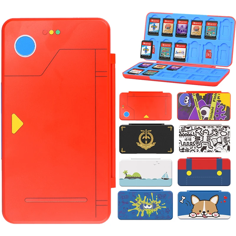 24 In 1 Nintend Switch Game Card Storage Case Magnetic 3D Silicone Cover Box for Nintendo Switch Nintendoswitch Accessories