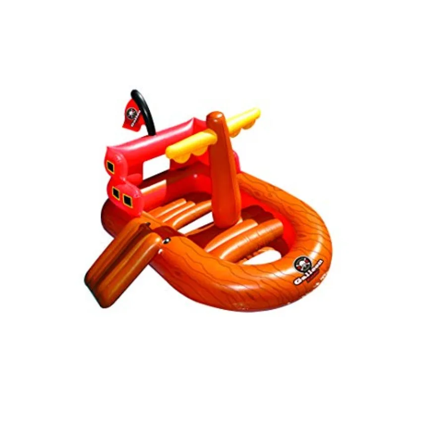 

Надувной плот-галион для бассейна Galleon Raider, 64 x 43 дюйма, синий, прочный, для летних развлечений на пляже