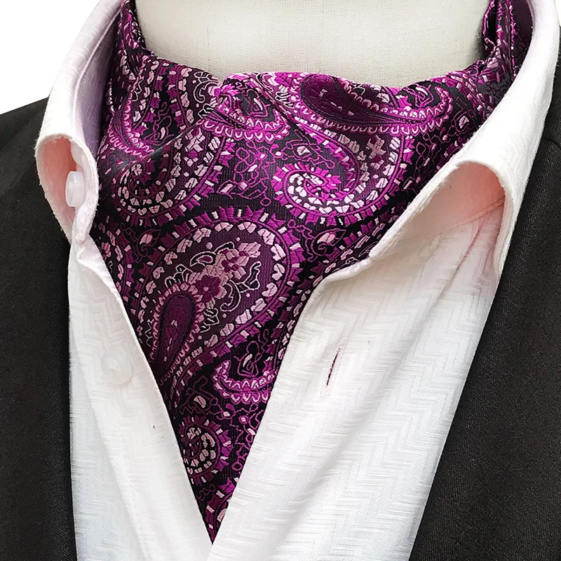 Print Floral Polyester Cravat Necktie Ascot Collar Neck Tie Neckerchief Men's Scarves Neckwear Man Shirt Neck Wrap Accessories