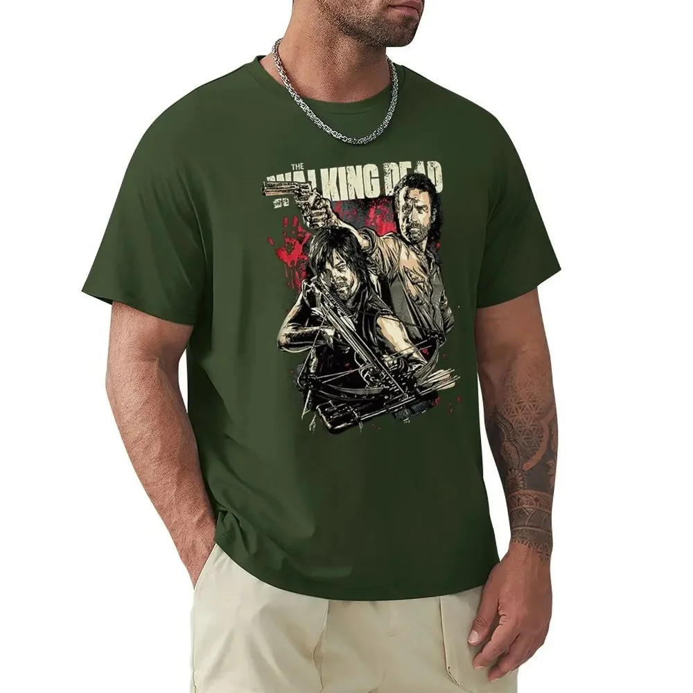 New Men Cotton T-Shirt Fashion The Walking Dead Comic Book Series Rick Grimes Daryl Dixon Cool Women Tee Tops