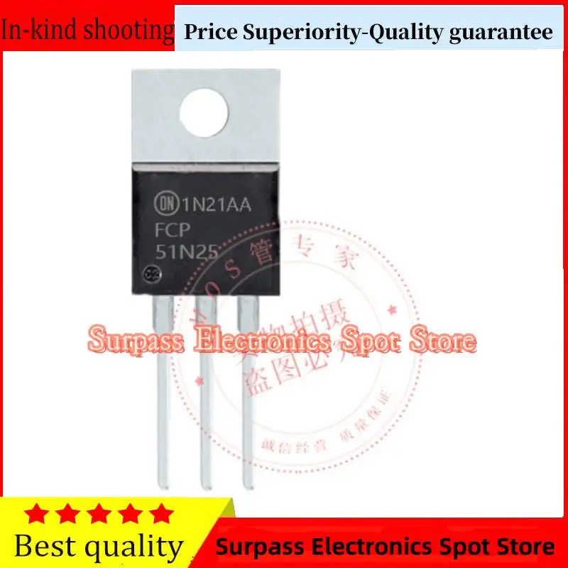 10PCS-100PCS  FDP51N25  TO-220 MOS 250V 51A  Price Superiority-Quality guarantee