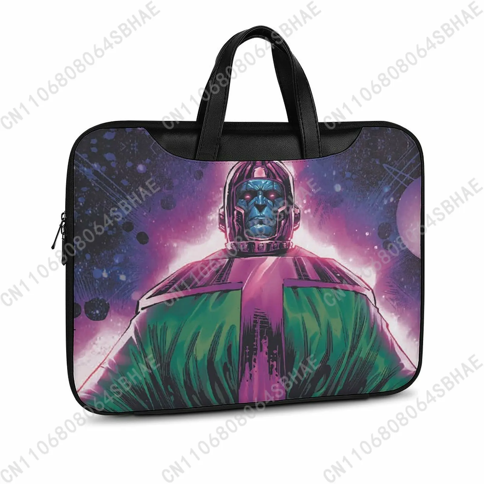 

Marvel Kang Custom Leather Briefcase Men Woman Laptop Bag Business Retro Genuine Leather Computer Cosplay