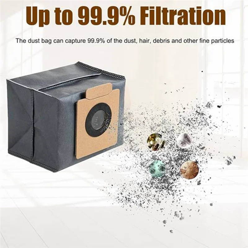 A94E-4 قطعة أكياس الغبار ل Eufy Clean X8 Pro محطة فارغة ذاتية روبوت فراغ تنظيف استبدال قطع الغيار كيس قمامة