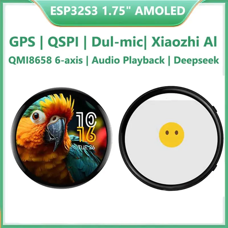

A13E-AMOLED Touch Screen 1.75 Inch ESP32 S3 1.75 Inch Display Development Board 6-Axis Sensor No Case For Xiaozhi AI Touchscreen