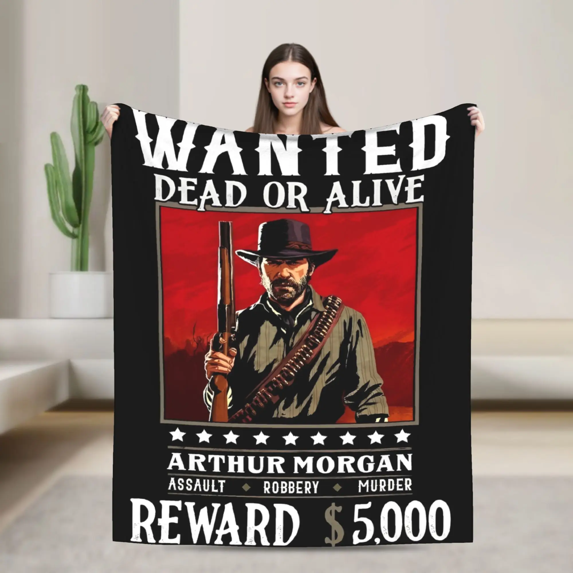 

Red Dead Redemption 2 Blanket Airplane Travel Flannel Throw Blanket For Home Decor Soft Warm Custom Quality Bedspread