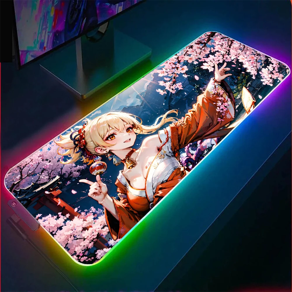 Mouse Pad Yoimiya Genshin Impact Xxl Gaming Mats Gamer Accessories Games Pc Mat Desk Mat Xxl Laptops Desktop Gadgets Mouse Mat